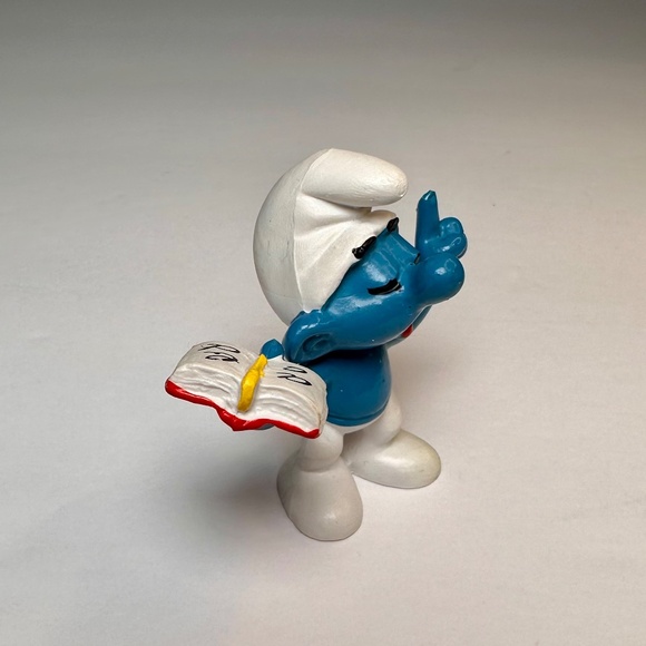 π Vintage Brainy Smurf Figurine β Schleich β Made in Germany (1980) - Picture 2 of 7